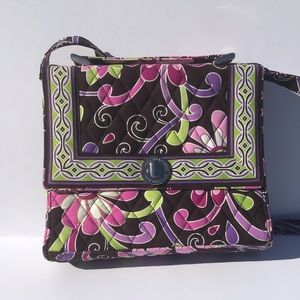 Vera Bradley square crossbody bag purple punch